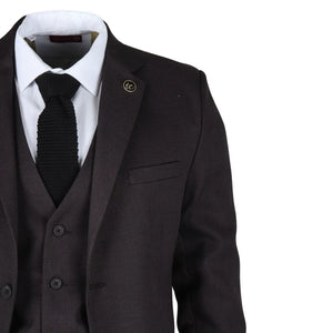 IM06 - Grafitowy 3-częściowy garnitur męski klasyczny - TruClothing.com - 4