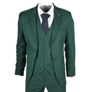 IM08 - Men's 3 Piece Green Classic Suit - TruClothing.com - 1