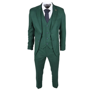 IM08 - Men's 3 Piece Green Classic Suit - TruClothing.com - 2