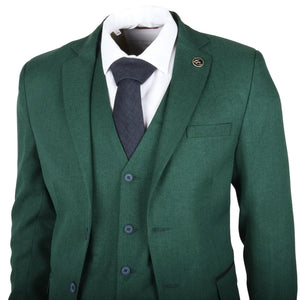 IM08 - Men's 3 Piece Green Classic Suit - TruClothing.com - 3