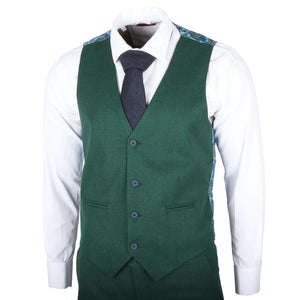 IM08 - Men's 3 Piece Green Classic Suit - TruClothing.com - 5