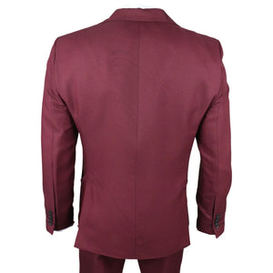IM09 - Men's 3 Piece Burgundy Classic Suit - TruClothing.com - 6