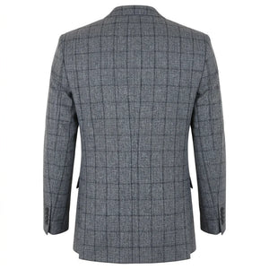 IM11 - Karierter Slim Fit Zweiknopf-Herrenblazer - Dunkelgrau - TruClothing.com - 16