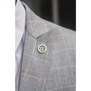 IM3 - Men's Grey Checked Tailored Fit Suit - TruClothing.com - 6