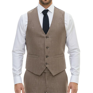 IM33 - Men's 3 Piece Brown Tailored Fit Suit - TruClothing.com - 5