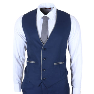 IM49 - Granatowy 3-częściowy garnitur męski w Tailored Fit - TruClothing.com - 6
