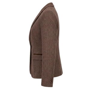 IMW-02 - Dębowa marynarka i kamizelka damskie z tweedu w jodełkę - TruClothing.com - 3