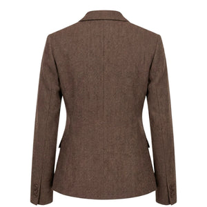 IMW-02 - Dębowa marynarka i kamizelka damskie z tweedu w jodełkę - TruClothing.com - 5
