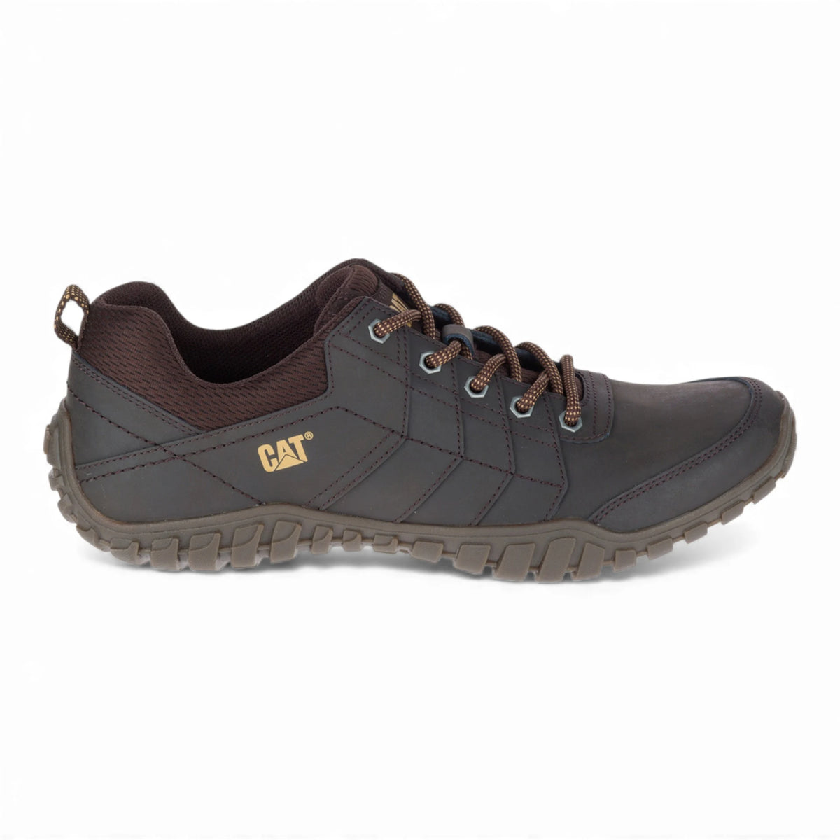 Instruct - Men’s Brown Leather Hiking Walking Trainers - Caterpillar - 1