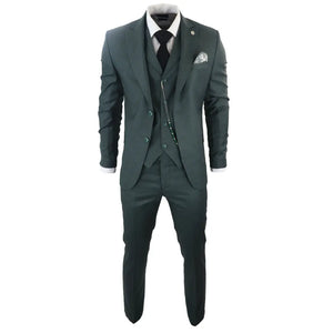 James - Abito da Uomo 3 Pezzi Verde Oliva Classici - TruClothing.com - 3