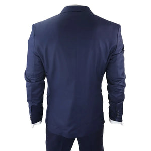 James - Granatowy 3-częściowy garnitur męski - TruClothing.com - 7