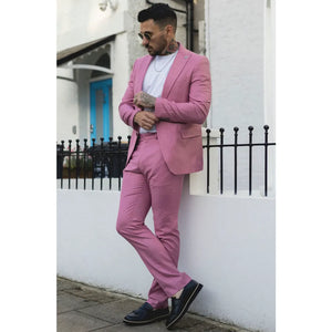 James - Costume 3 pièces rose coupe ajustée pour homme - TruClothing.com - 2