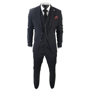 James - Costume noir classique 3 pièces pour hommes - TruClothing.com - 3