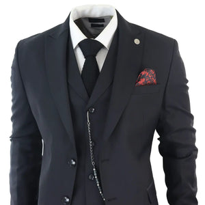 James - Costume noir classique 3 pièces pour hommes - TruClothing.com - 4