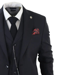 James - Costume noir classique 3 pièces pour hommes - TruClothing.com - 5