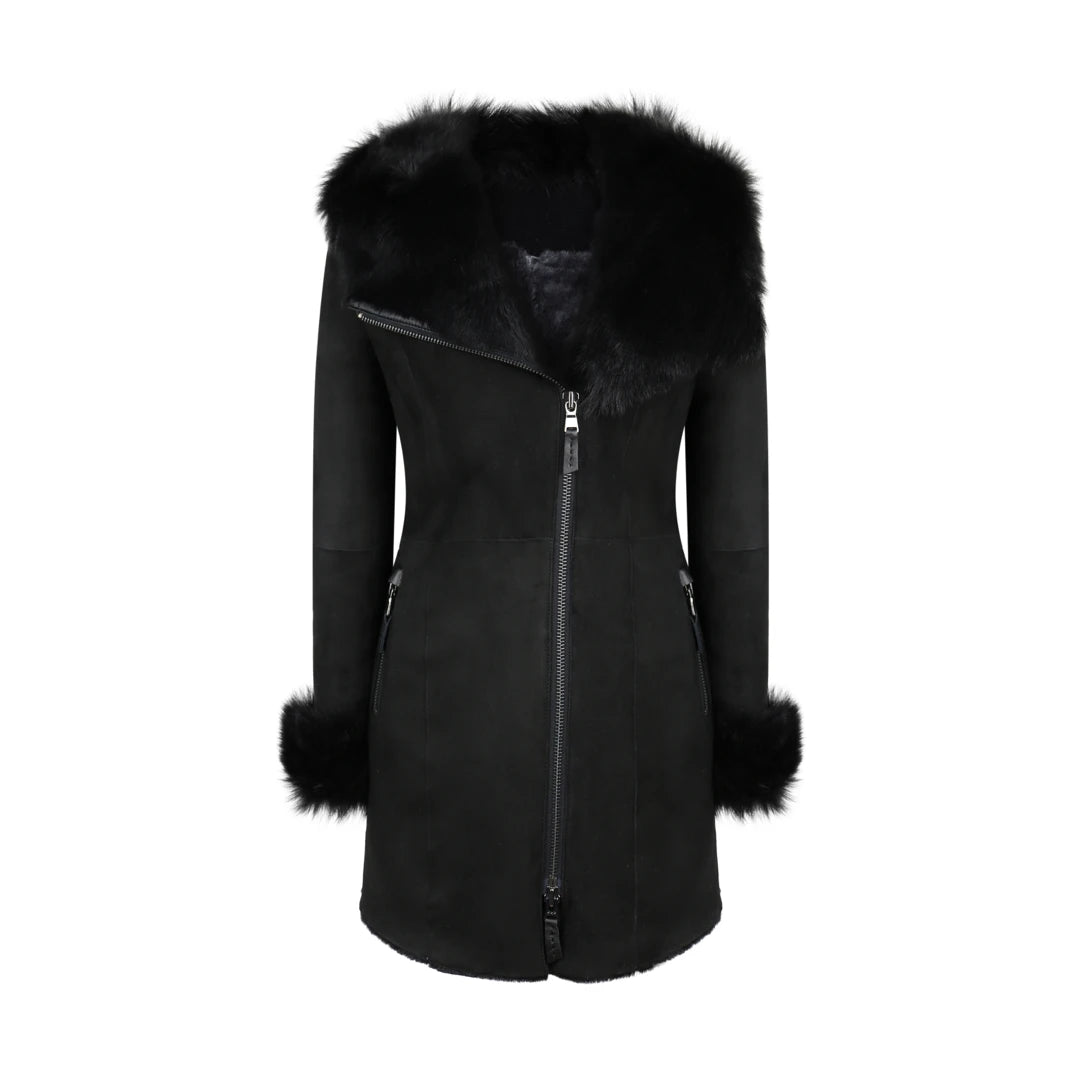 Giacca da Donna Slim Fit in Pelle Scamosciata di Montone - Infinity Leather - 1