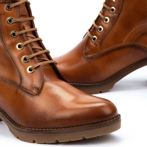 Llanes - Women’s Brandy Brown Leather Mid-Heel Ankle Boots - Pikolinos - 5