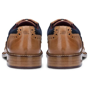 London Brogues Gatsby chłopięce skórzane brogsy formalne klasyczne - Jasnobrązowy - London Brogues - 10
