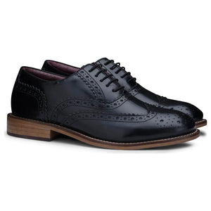 London Brogues Gatsby chłopięce skórzane brogsy formalne klasyczne - Jasnobrązowy - London Brogues - 2