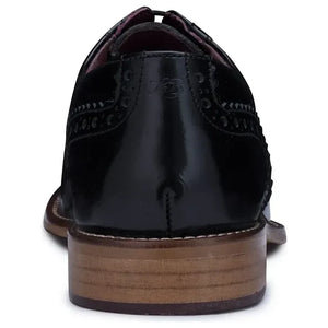 London Brogues Gatsby chłopięce skórzane brogsy formalne klasyczne - Jasnobrązowy - London Brogues - 4