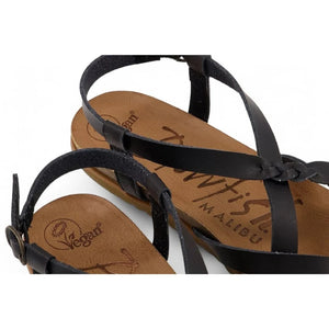 Macarah B - Women's Black Strappy Buckle Sandals - Blowfish Malibu - 6