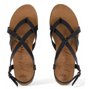 Macarah B - Women's Black Strappy Buckle Sandals - Blowfish Malibu - 9