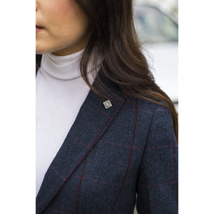 Madrid - Women's Navy Tweed Tailored Fit Blazer - Paul Andrew - 4