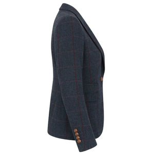 Madrid - Women's Navy Tweed Tailored Fit Blazer - Paul Andrew - 6