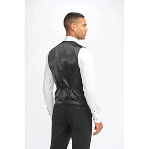 Malibu - Czarny 3-częściowy garnitur męski o kroju Tailored Fit - House of Cavani - 5