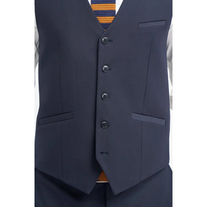 Malibu - Men's Navy Tailored Fit Waistcoat - House of Cavani - 2