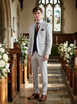 Mark Stone Suit with Mayfair Navy Waistcoat - Paul Andrew - 2