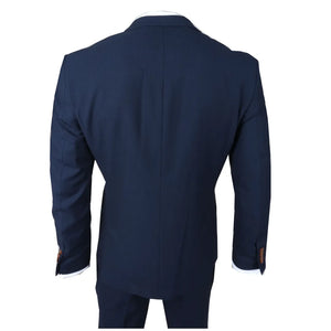Mayfair - Men's 3 Piece Navy Suit With Cream Waistcoat - Paul Andrew - 6