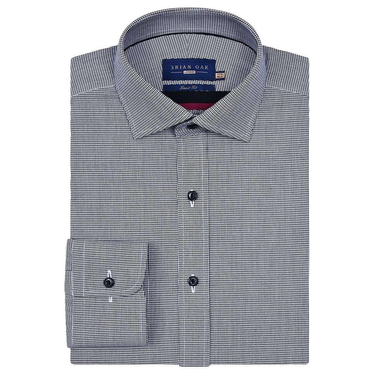 Camisa cuadros negra blanca hombre algodón - Brian Oak - 1