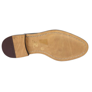 Buty Derby sznurowane męskie czarne z lakierowanej skóry - London Brogues - 7