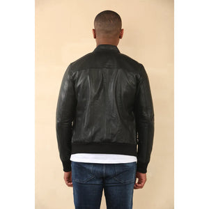 Veste aviateur en cuir véritable noir rétro pour homme - Infinity Leather - 7