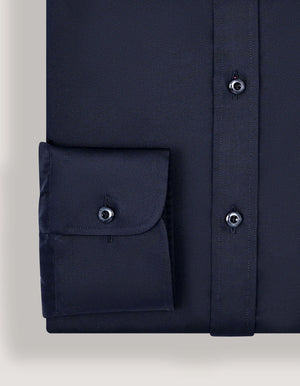 Men's Black Satin Designer Dress Shirt - Brian Oak - 4