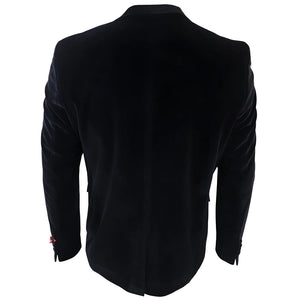 Men's Black Velvet Tux Blazer Satin Lapels Dinner Wedding Prom Black Tie - TruClothing.com - 5