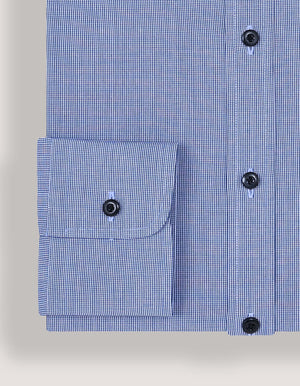 Men's Blue Checkered Dress Shirt - Brian Oak - 6