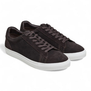 Baskets pour homme marron en cuir suédé à lacets décontractées - Antique Rogue - 3