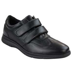 Buty męskie casual wsuwane z zapięciem na pasek do chodzenia sportowe - Czarny - Elong - 3