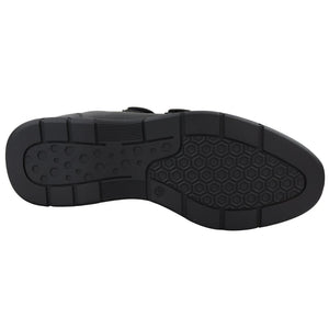 Buty męskie casual wsuwane z zapięciem na pasek do chodzenia sportowe - Czarny - Elong - 6