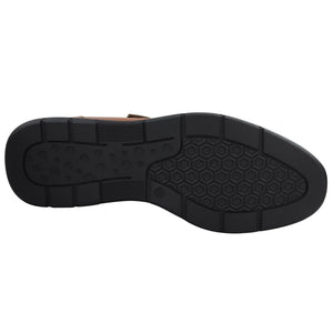 Buty męskie casual wsuwane z zapięciem na pasek do chodzenia sportowe - Brązowy - Elong - 12