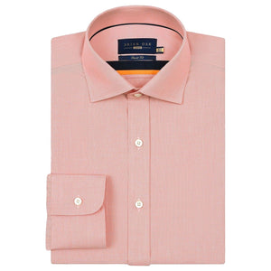 Camisa Formal Cuadros Rosa Coral Algodón Hombre - Brian Oak - 1
