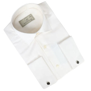 Koszula męska kremowa Oxford z podwójnymi mankietami - TruClothing.com - 2
