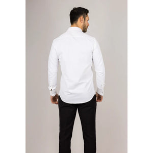 Koszula męska kremowa Oxford z podwójnymi mankietami - TruClothing.com - 6