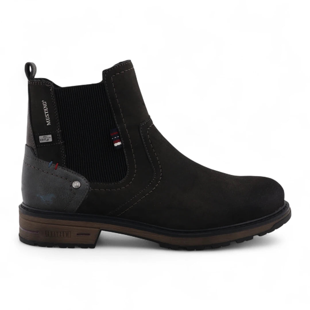 Herren Dunkelgraue Wasserabweisende Chelsea Boots - Mustang - 1