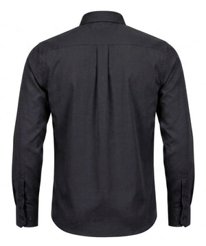 Men's Dress Shirt with Matching Tie Pocket Square Set - Black - Brunello - 3