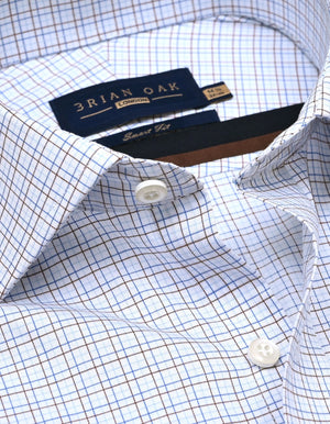 Herren Pflegeleichtes Karoshirt Kaffee Braun - Brian Oak - 3