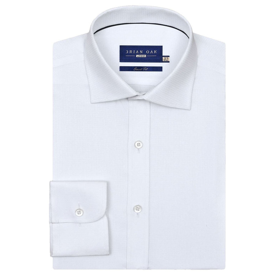 Camicia bianca strutturata cotone uomo - Brian Oak - 1