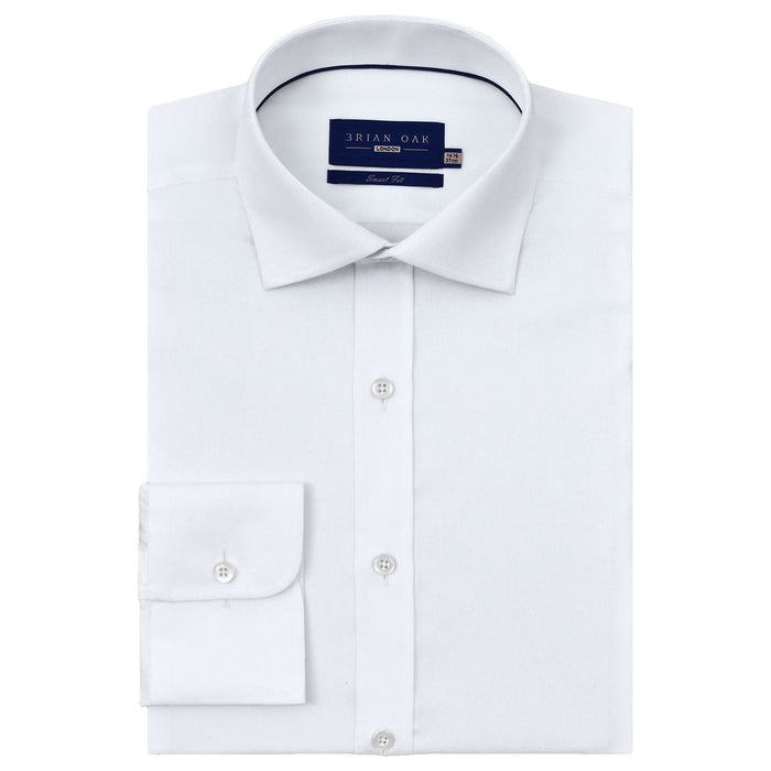 Men's Easy Care White Twill Shirt - Brian Oak - 1